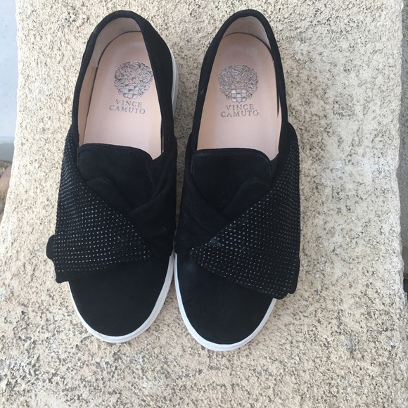 Vince camuto suede black sandals size 8.5 - Picture 1 of 8